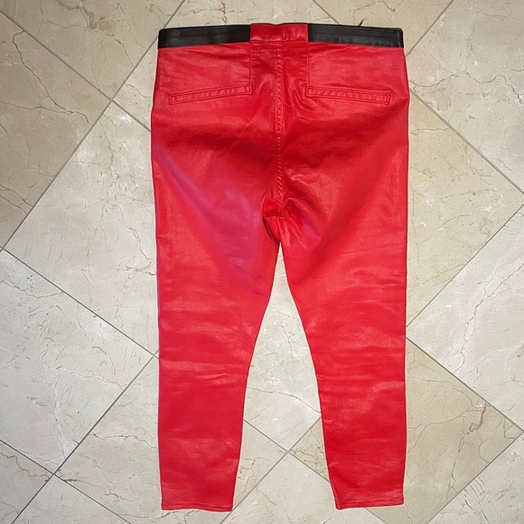 Helmut Red Leather Look Leggings - Picture 7 of 7